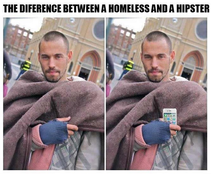 Znate razliku između beskućnika i hipstera?