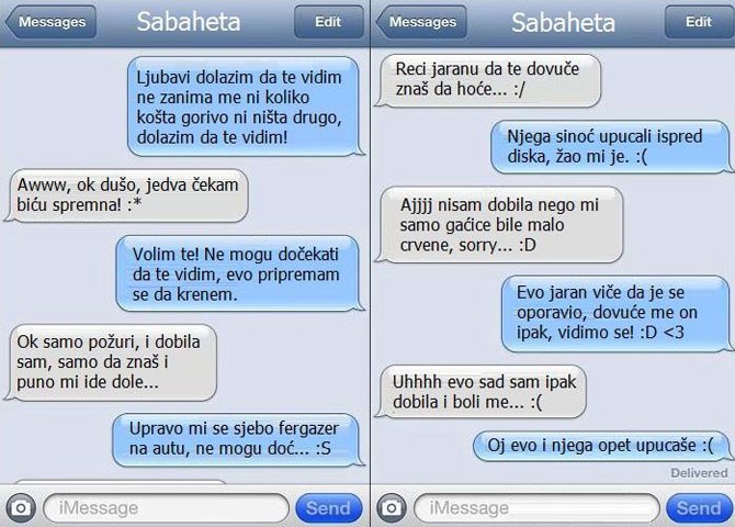 SMS barenje: Kad je veza u savršenoj ravnoteži