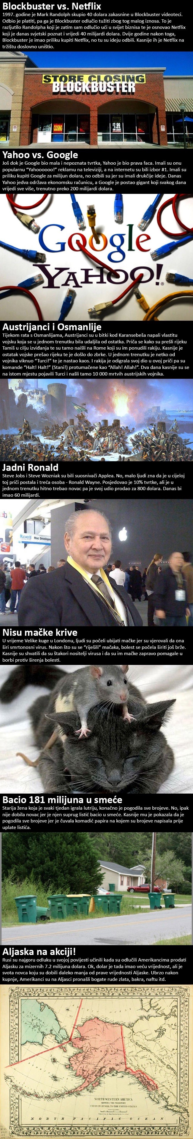 KATASTROFALNE POGREŠKE Sedam najgorih odluka zabilježenih u povijesti