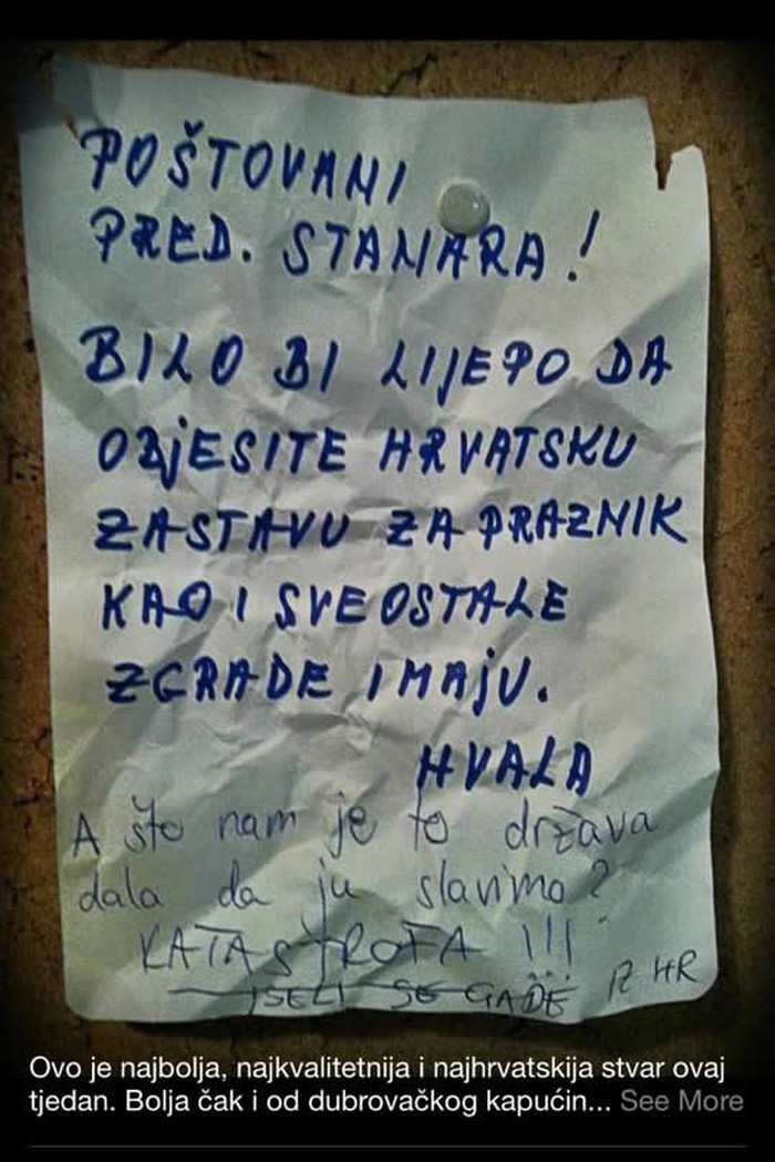 "Iseli iz Hrvatske, gade!"