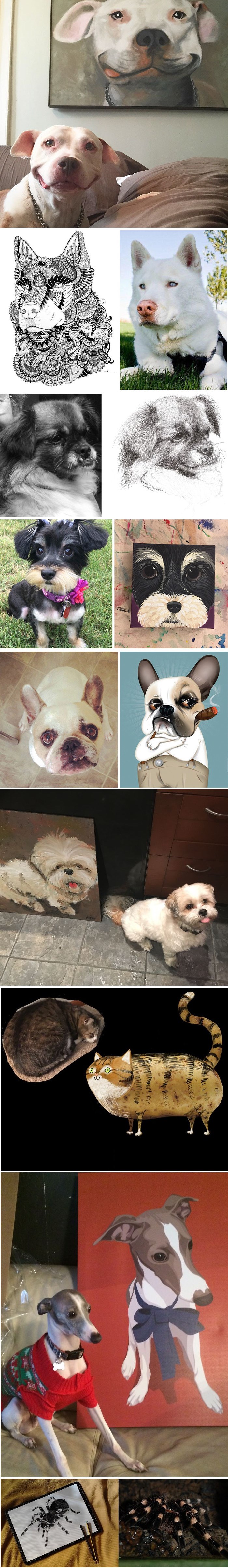 Ovi su ljudi nacrtali svoje  ljubimce i to izgleda sjajno!