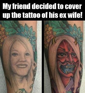 Prekrio  tetovažu bivše žene