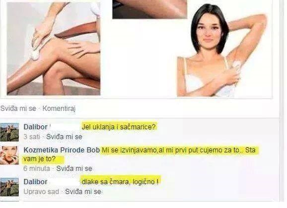 Depilatorom protiv "sačmarica"