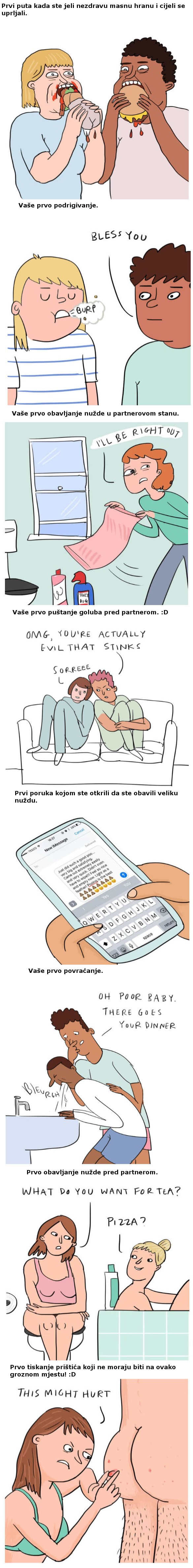 Osam odvratnih stvari koje u nekom treuntku veze prvi puta uradimo pred partnerom