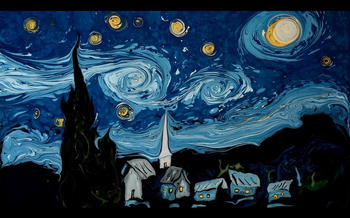 Impresivno: Umjetnik crta Van Gogha na vodi