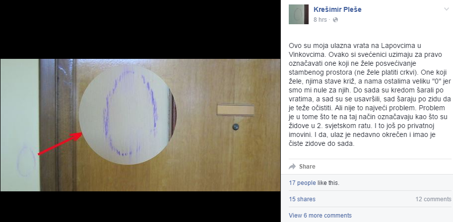 Svećenici kredom obilježavaju kuće nepodobnih?