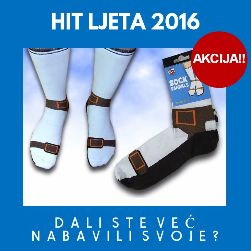 ČARAPE-SANDALE :)))) Nek nam se naši turisti osjećaju kao kod kuće.  :D