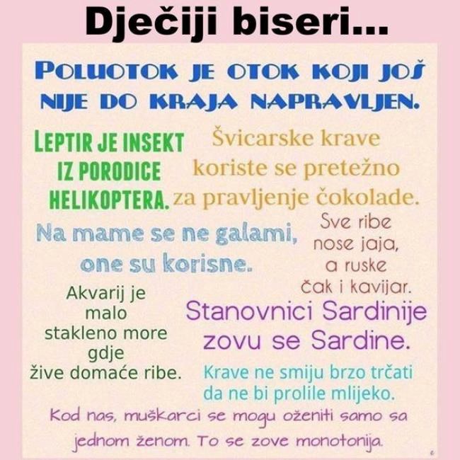 NAJSLAĐI dječiji biseri