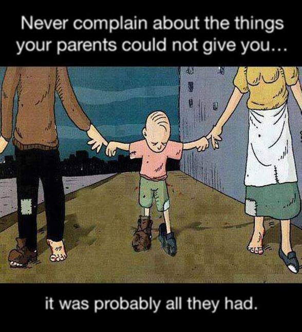 Jesi li zahvalan svojim roditeljima na onome što su ti dali?