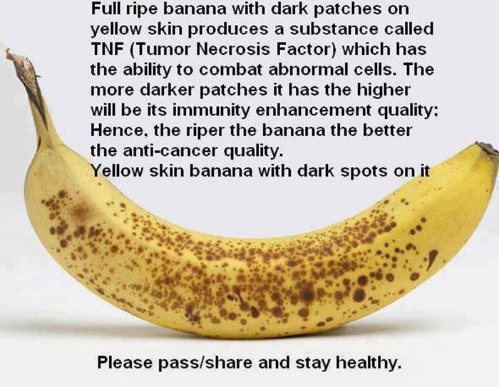 Zrela banana štiti od raka!