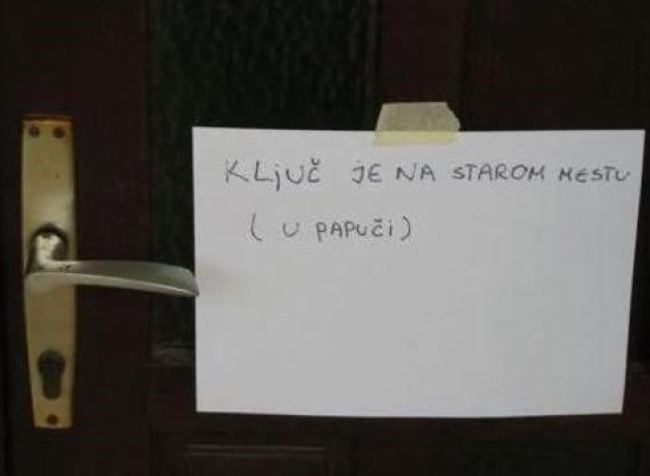 Kad provalnicima ostaviš upute