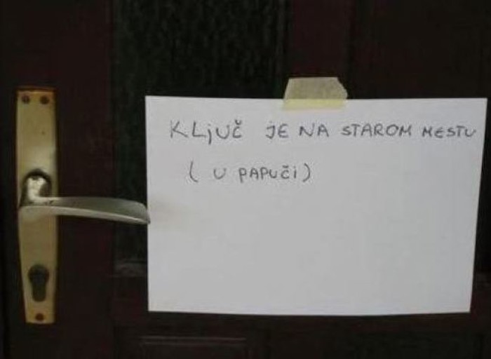 Kad provalnicima ostaviš upute