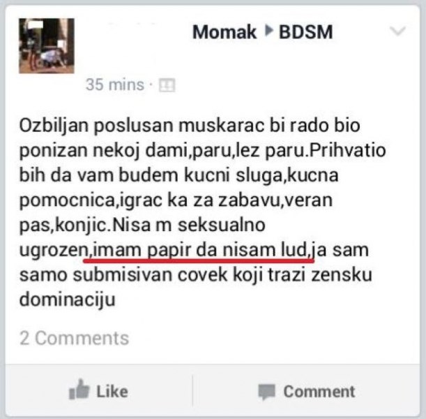 GENIJALAC: "Imam papir da nisam lud"