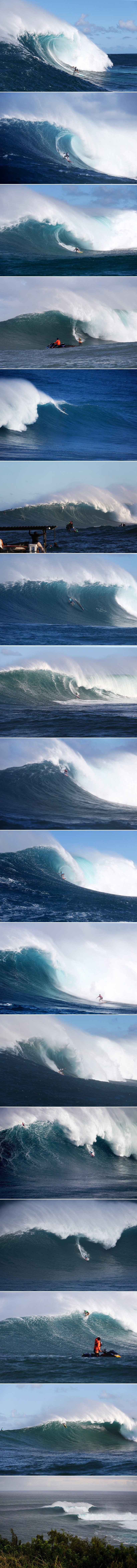 Fantastične fotke surfanja gigantskih valova Havaja visokih poput kuće