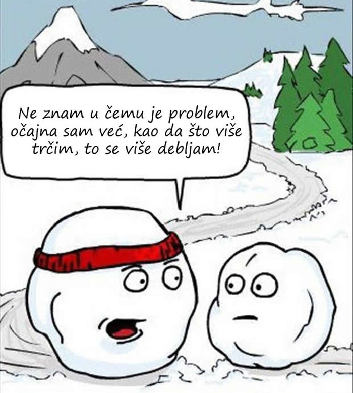 Muke po sniježnoj grudi