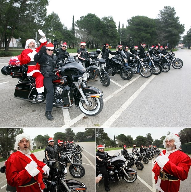 I klince iz Fažane obradovali Djedovi Mrazovi na motorima