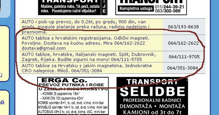 Kad ideš na more u Hrvatsku, trebaju ti i naše tablice