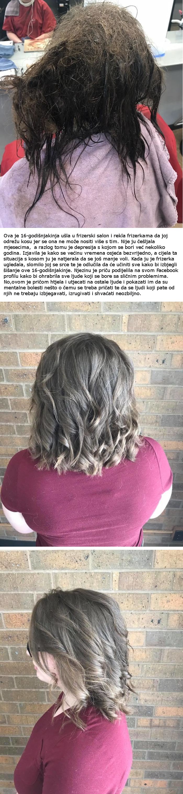 Ušla je u frizerski salon s ovakvom kosom, a razlog zanemarivanja će vam slomiti srce