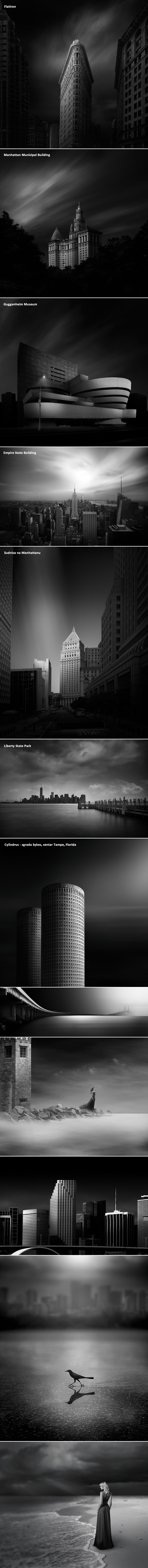 Crno-bijele fotografije New York pretvorile u mračni grad iz stripova