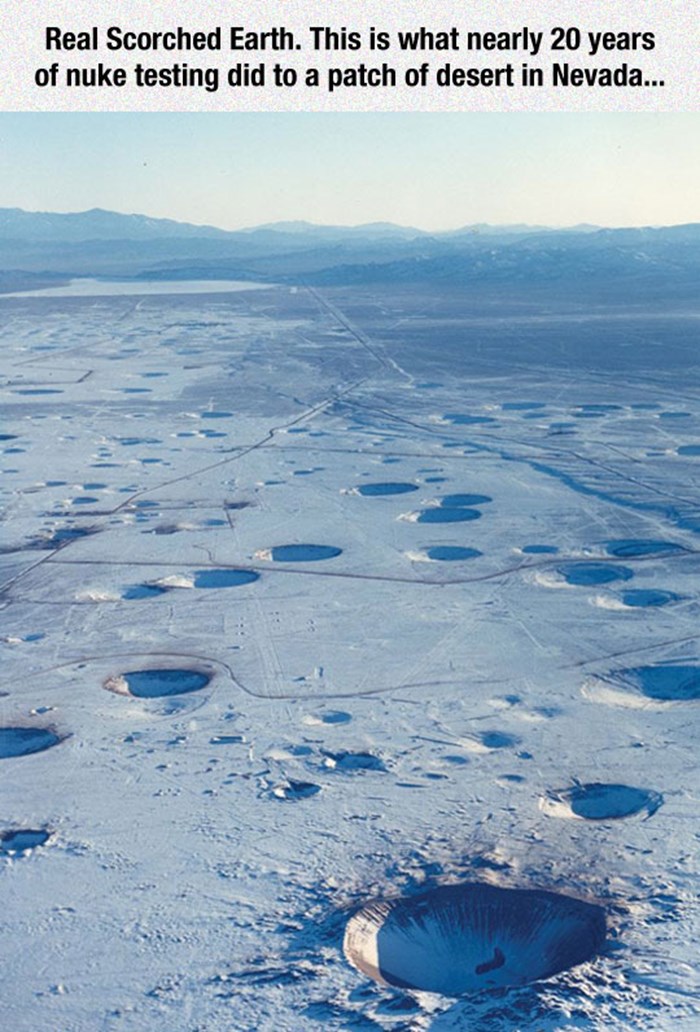 Krateri atomskih bombi u pustinji Nevade