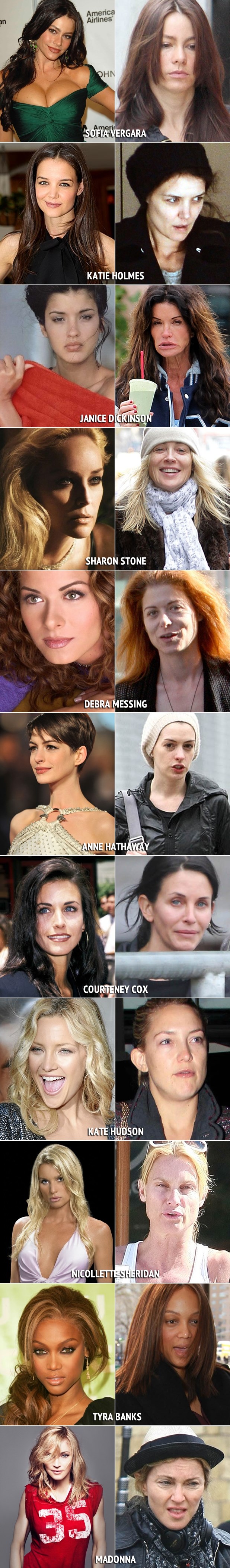 Slavne ljepotice: Kako izgledaju danas i bez šminke?