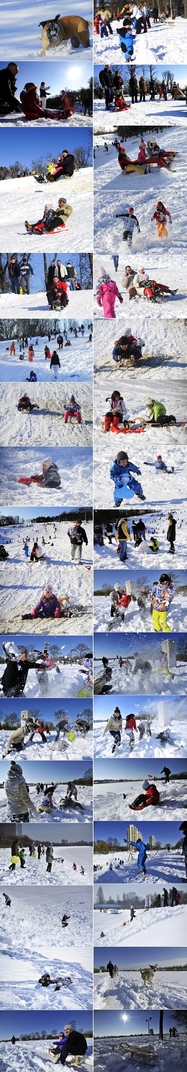 Snježne radosti naa Cmroku i savskom nasipu