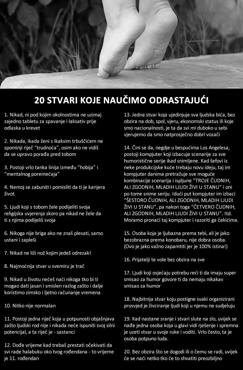 TOP 20 trknutih stvari koje naučimo odrastajući