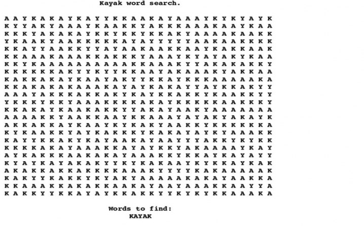 HIT IZAZOV: Pronađite riječ KAYAK za 10 sekundi