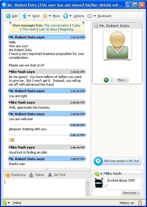Afrički mail-muljatori su prava gospoda i sve priznaju