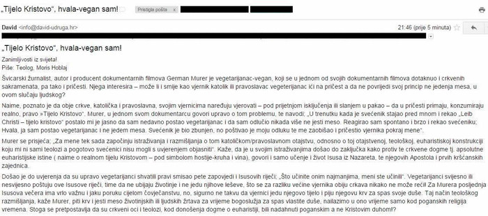 Kanibalizam danas: Smiju li vegani jesti Isusovo meso?
