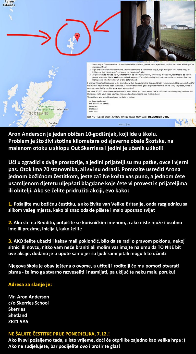 ULJEPŠAJTE BOŽIĆ najusamljenijem školarcu na svijetu - jedini je učenik i nema prijatelja osim svog psa