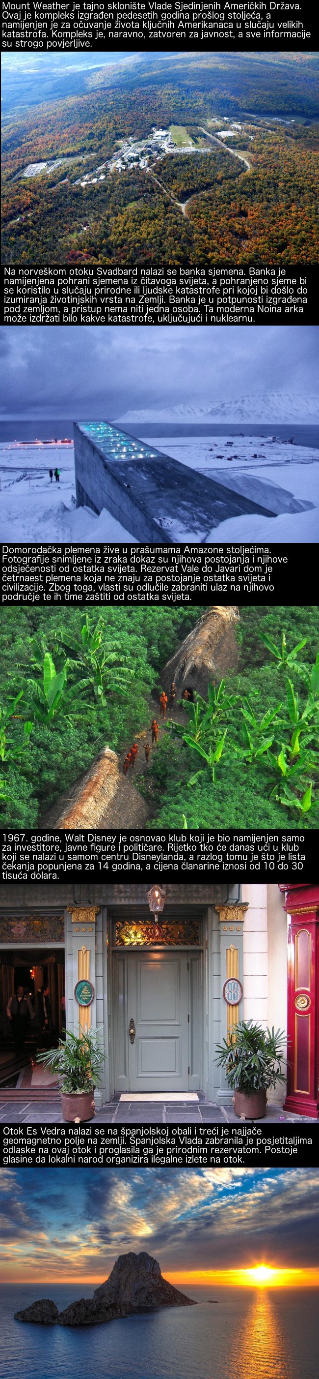 Mjesta na zemlji koja su zbranjena običnim ljudima