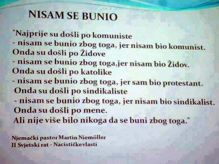 Nije te briga ni za kog osim za sebe? Možda i ti dođeš na red
