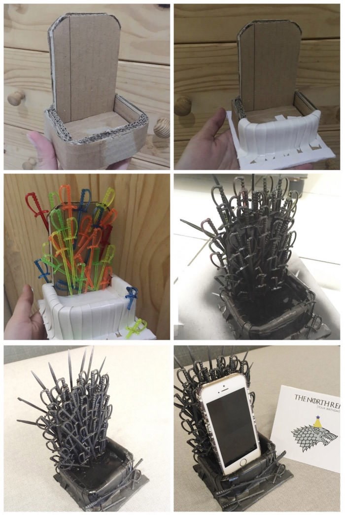 Kako napraviti držač za mobitel u obliku željeznog trona iz "Igre prijestolja"