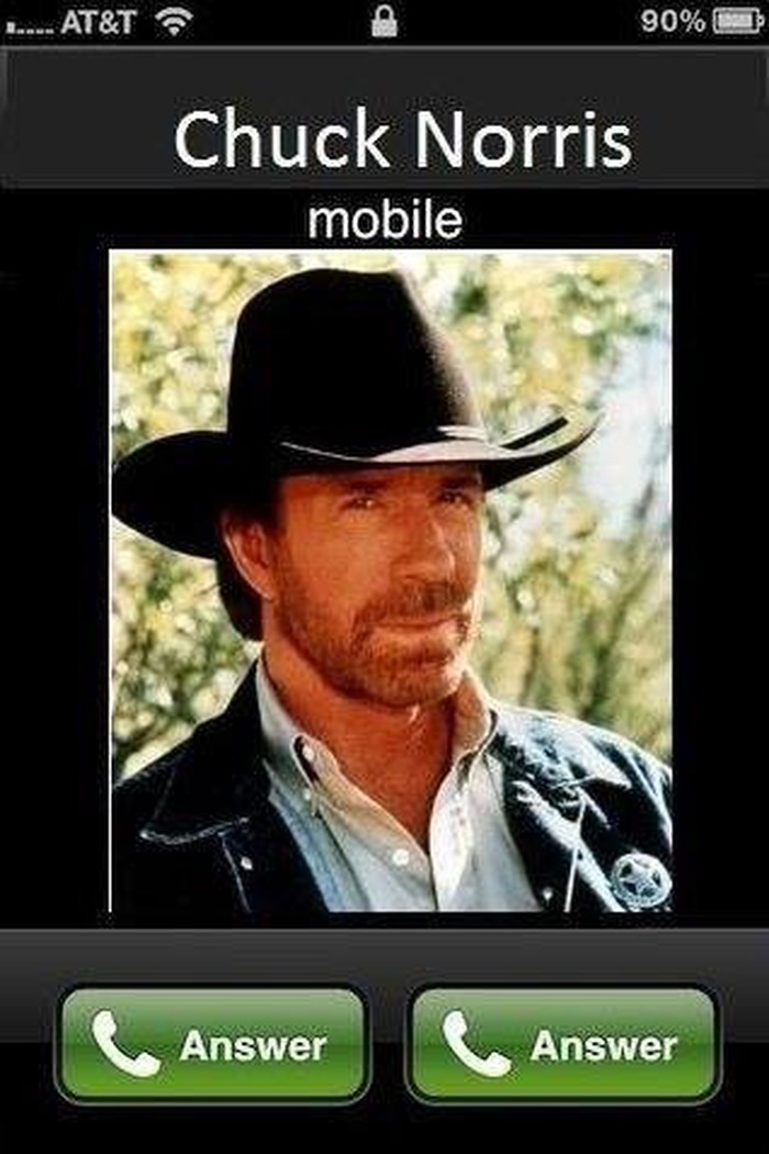 Kako se javljaš na mobitel kad zove Chuck Norris?