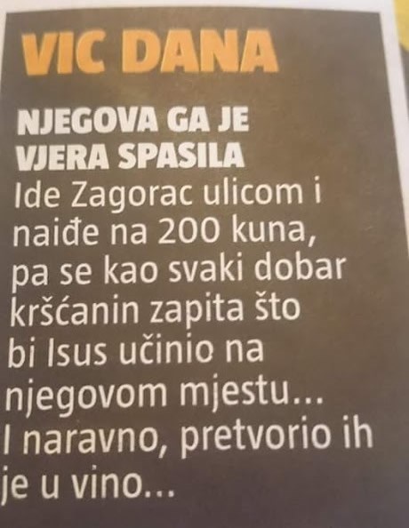 Koji je najbolji vic koji ste čuli?