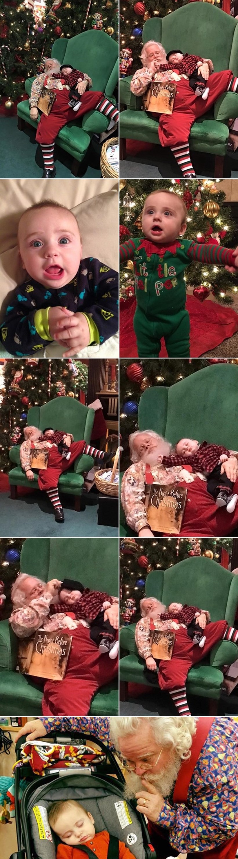 GENIJALNI DJED MRAZ: Odbio probuditi bebu, napravio savršene fotke s klincem dok hrče