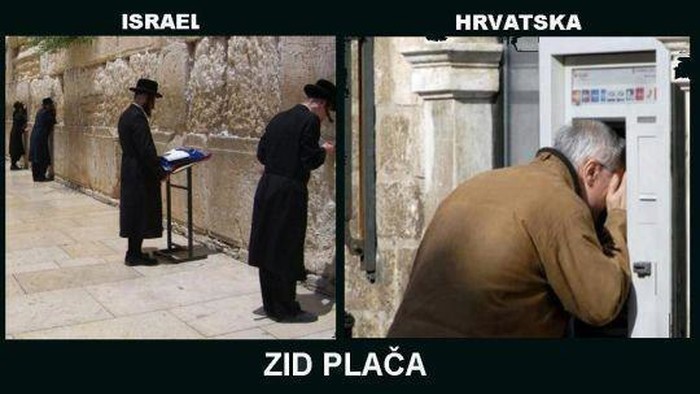 Hrvatski zid plača: Suza kane, račun prazan, sablazan