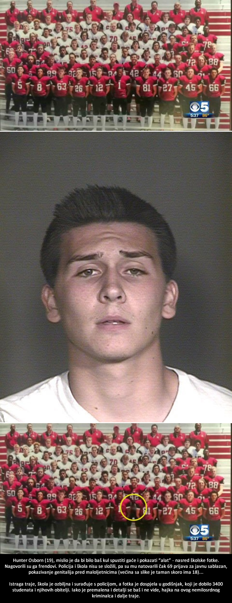 Možete li pogoditi zašto studenta čeka zatvor zbog ove školske fotke?