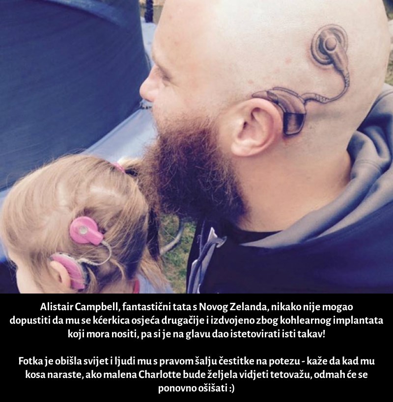 Tako to radi pravi tata: Tetovažom utješio bolesnu kćerkicu!