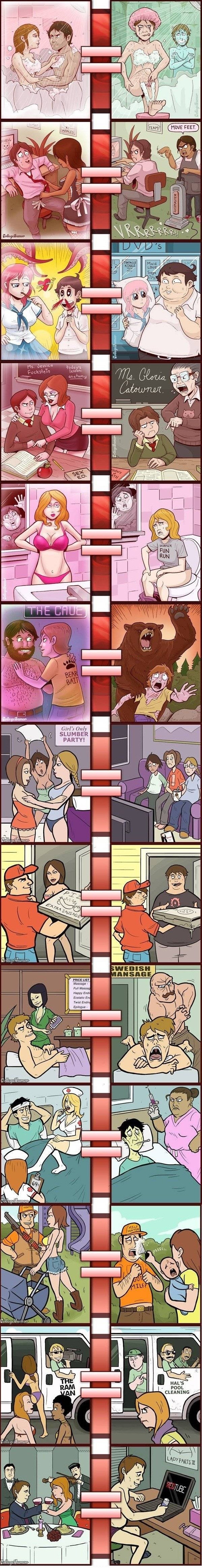 Pornići protiv stvarnog svijeta: Ovaj strip savršeno prikazuje koliko je zapravo razlika!