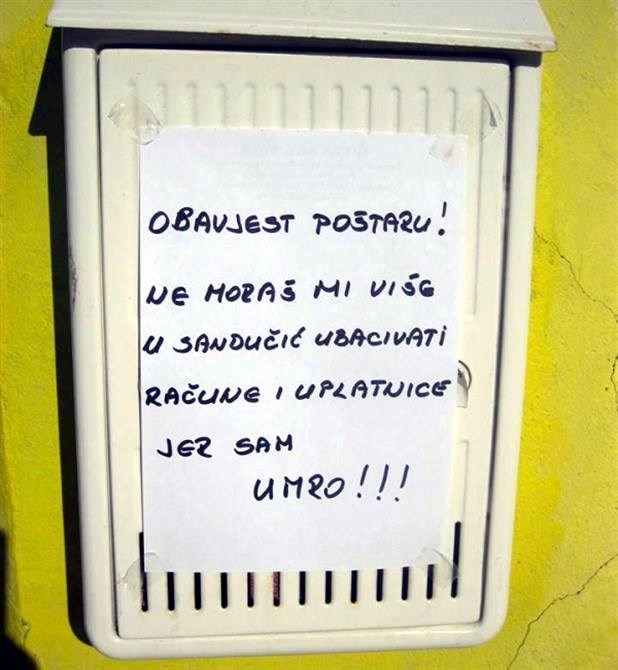 poruka za poštara