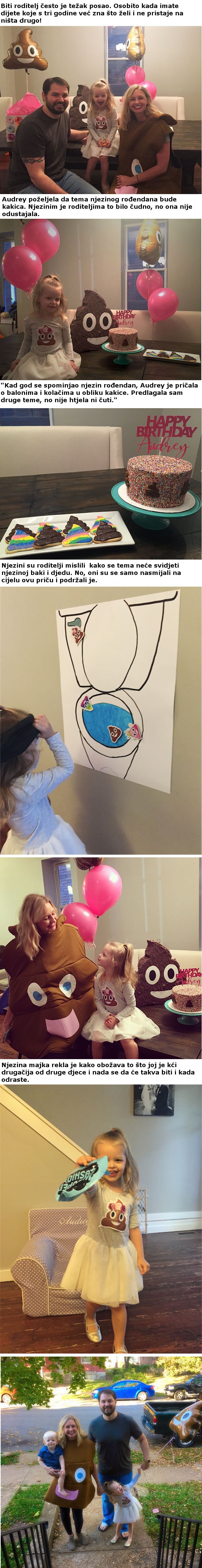 Ova je djevojčica poželjela da tema njezinog rođendanskog tuluma bude kakica i nije pristala na ništa drugo