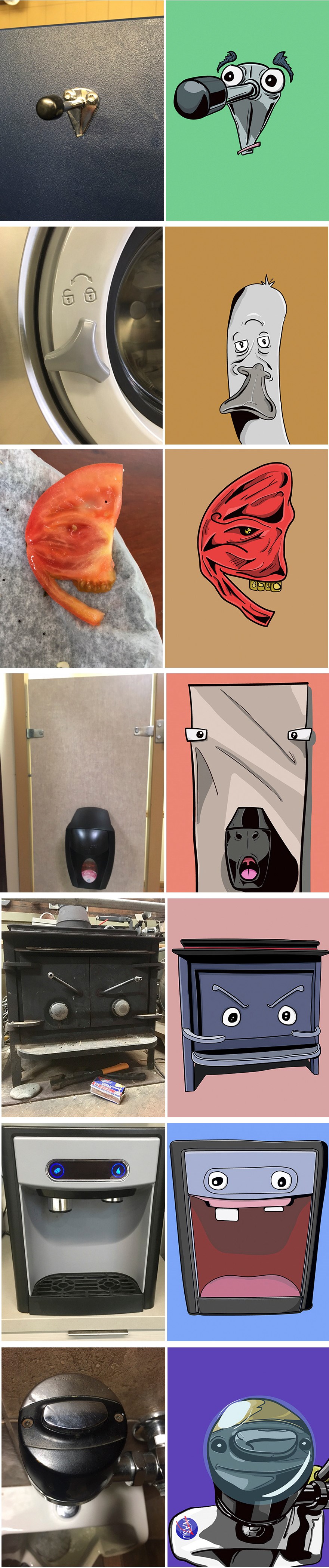 Ovaj umjetnik vidi lica na raznim predmetima i pretvara ih u genijalne ilustracije