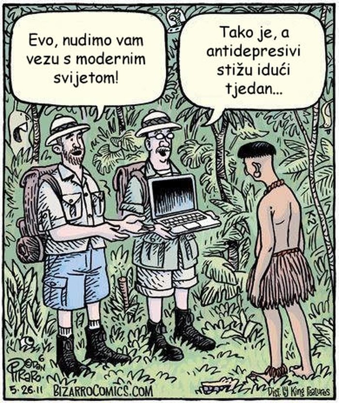 Ponudi plemenu internet, pa ga navuci na antidepresive
