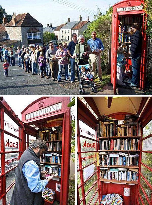 Telefonske govornice pretvorili u mini knjižnice