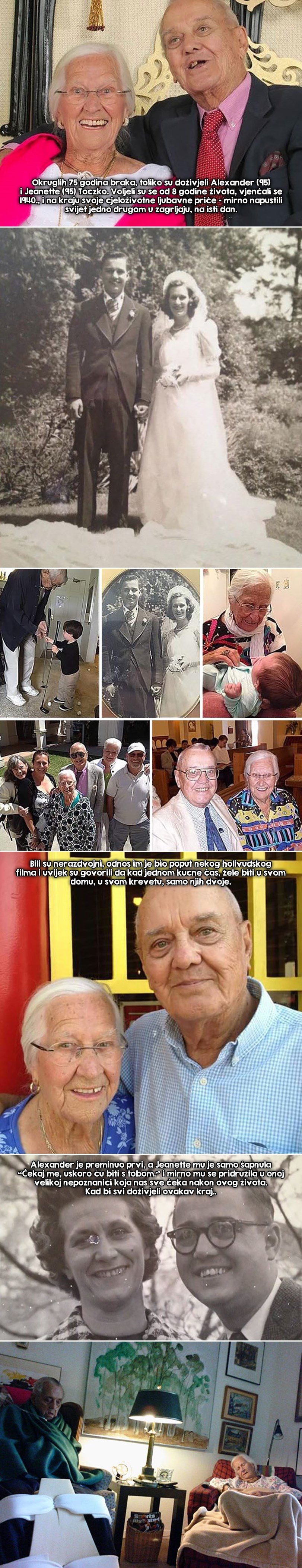 GALERIJA: Nakon 75 godina braka, umrli zajedno, zagrljeni