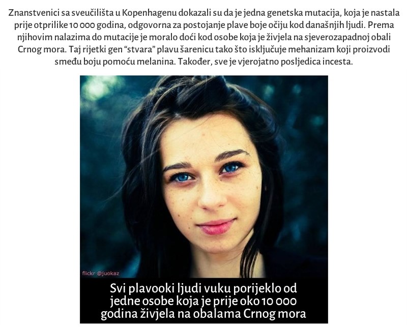Kako su nastale plave oči kod ljudi?