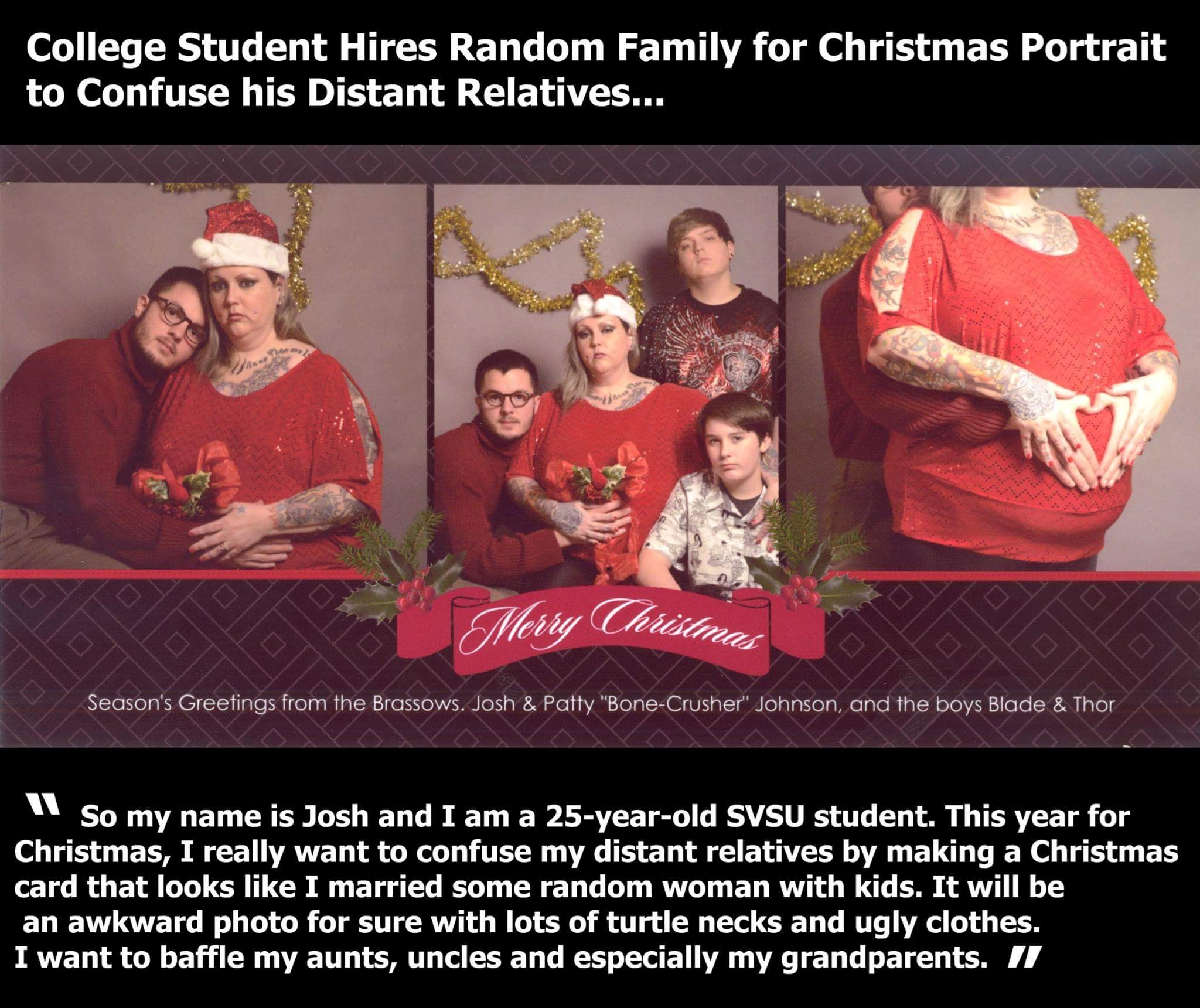 NEMATE IDEJU ZA ČESTITKU? Lik unajmio lažnu obitelj da bi sablaznio rođake fotkama