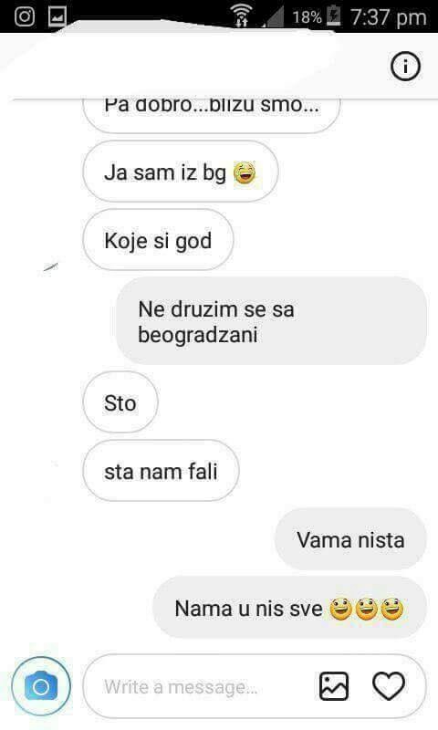 Odbila se naći s osobom iz Beograda samo iz jednog razloga
